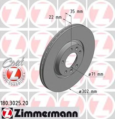 ZIMMERMANN 180302520 -  Тормозной диск