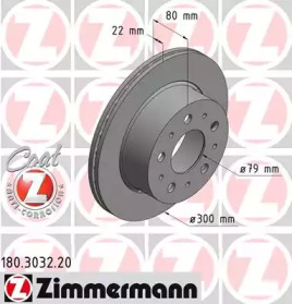 ZIMMERMANN 180303220 -  Диск тормозной вентилируемый, Coat Z