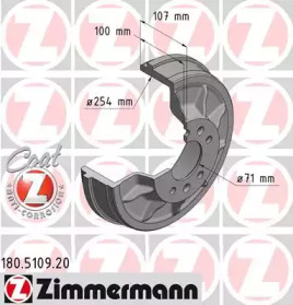 ZIMMERMANN 180510920 -  Тормозной барабан
