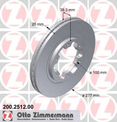 ZIMMERMANN 200251200 -  Тормозной диск