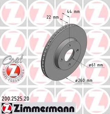 ZIMMERMANN 200252520 -  Тормозной диск