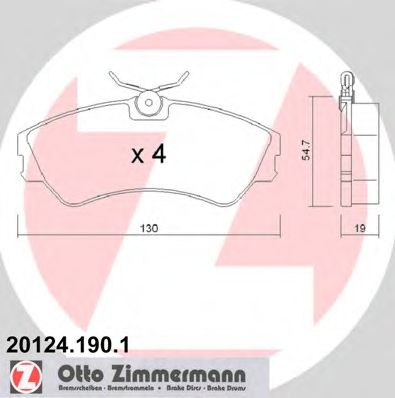 ZIMMERMANN 201241901 -  Комплект тормозных колодок, дисковый тормоз
