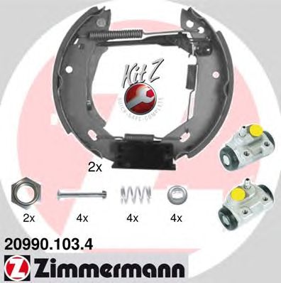 ZIMMERMANN 209901034 -  Комплект тормозных колодок