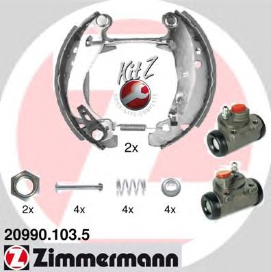 ZIMMERMANN 209901035 -  Комплект тормозных колодок