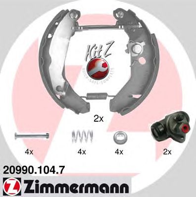 ZIMMERMANN 209901047 -  Комплект тормозных цилиндров и колодок