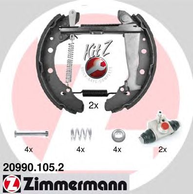 ZIMMERMANN 209901052 -  Комплект тормозных цилиндров и колодок