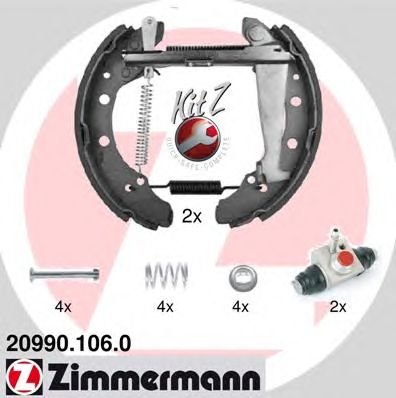 ZIMMERMANN 209901060 -  Комплект тормозных цилиндров и колодок