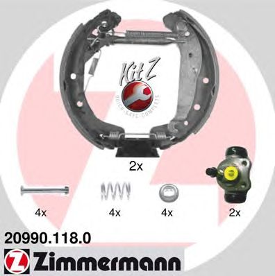 ZIMMERMANN 209901180 -  Комплект тормозных цилиндров и колодок