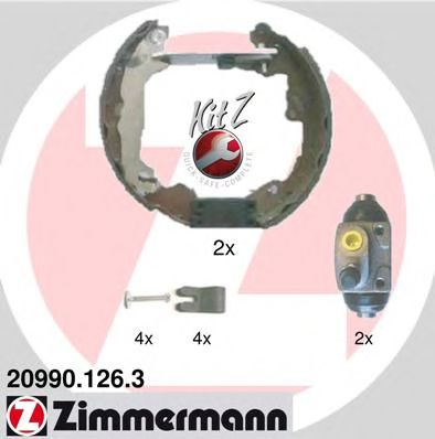 ZIMMERMANN 209901263 -  Комплект тормозных цилиндров и колодок