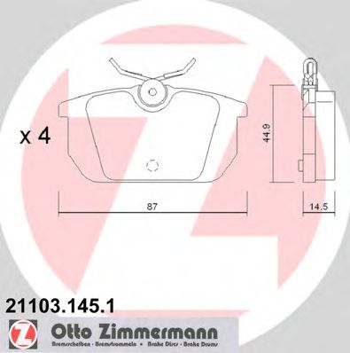 ZIMMERMANN 211031451 -  Комплект тормозных колодок, дисковый тормоз