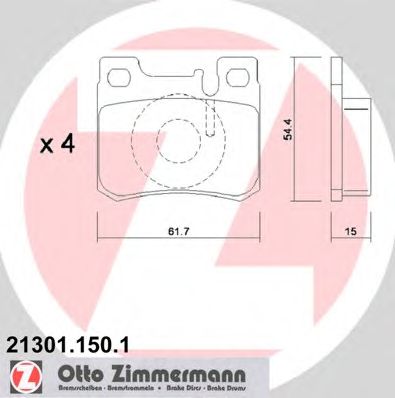 ZIMMERMANN 213011501 -  Комплект тормозных колодок, дисковый тормоз