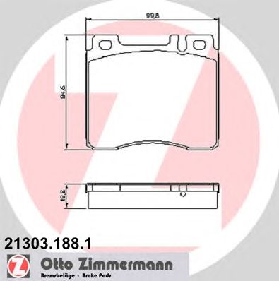 ZIMMERMANN 213031881 -  Комплект тормозных колодок, дисковый тормоз