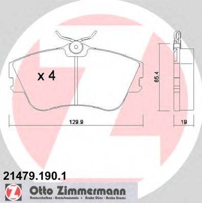 ZIMMERMANN 214791901 -  Комплект тормозных колодок, дисковый тормоз