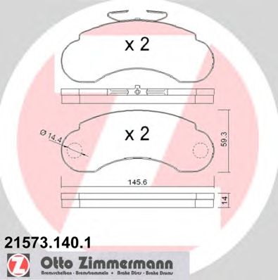 ZIMMERMANN 215731401 -  Комплект тормозных колодок, дисковый тормоз