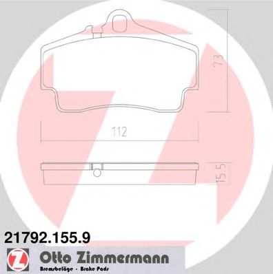 ZIMMERMANN 217921559 -  Комплект тормозных колодок, дисковый тормоз