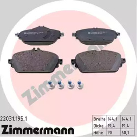 ZIMMERMANN 220311951 -  Комплект тормозных колодок, дисковый тормоз
