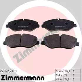 ZIMMERMANN 220622101 -  Комплект тормозных колодок, дисковый тормоз