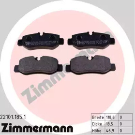 ZIMMERMANN 221011851 -  Комплект тормозных колодок, дисковый тормоз