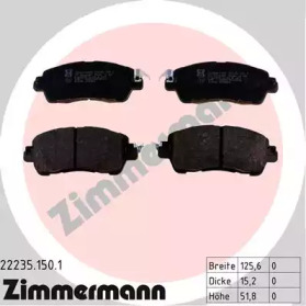 ZIMMERMANN 222351501 -  Комплект тормозных колодок, дисковый тормоз