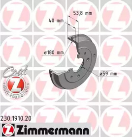 ZIMMERMANN 230191020 -  Диск тормозной, Coat Z