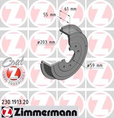 ZIMMERMANN 230191320 -  Тормозной барабан