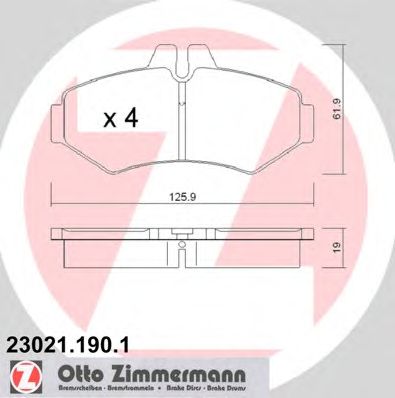 ZIMMERMANN 230211901 -  Комплект тормозных колодок, дисковый тормоз