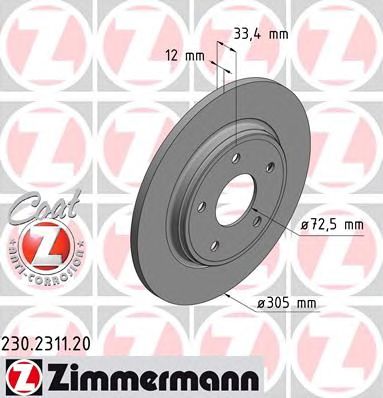 ZIMMERMANN 230231120 -  Тормозной диск