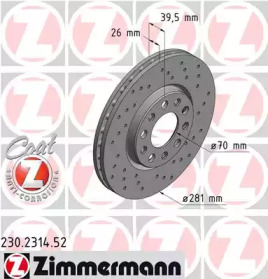 ZIMMERMANN 230231452 -  Тормозной диск