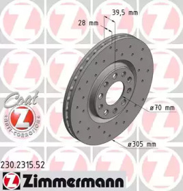 ZIMMERMANN 230231552 -  Тормозной диск