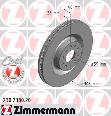 ZIMMERMANN 230238020 -  Тормозной диск