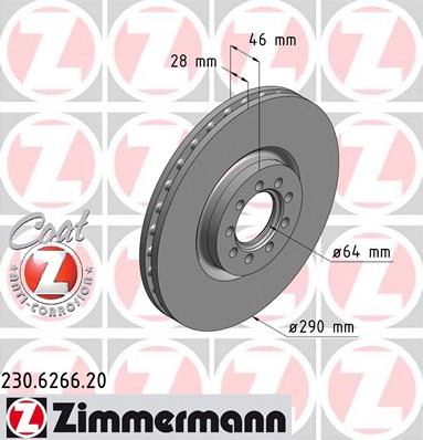ZIMMERMANN 230626620 -  Тормозной диск