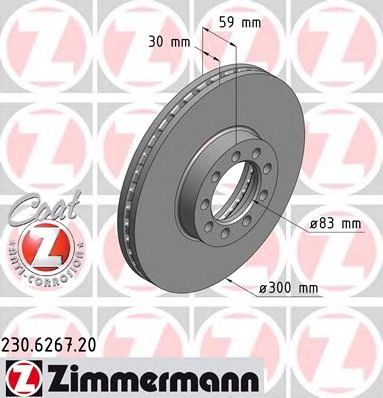 ZIMMERMANN 230626720 -  Тормозной диск