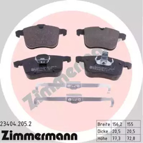 ZIMMERMANN 234042052 -  Комплект тормозных колодок, дисковый тормоз