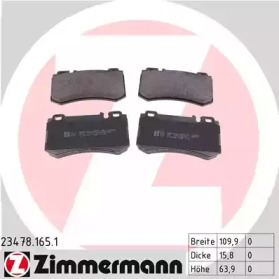 ZIMMERMANN 234781651 -  Комплект тормозных колодок, дисковый тормоз