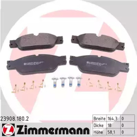 ZIMMERMANN 239081802 -  Комплект тормозных колодок, дисковый тормоз
