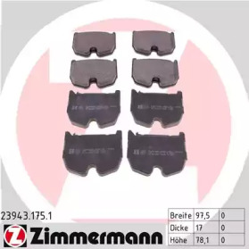 ZIMMERMANN 239431751 -  Комплект тормозных колодок, дисковый тормоз