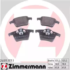 ZIMMERMANN 240111771 -  Комплект тормозных колодок, дисковый тормоз