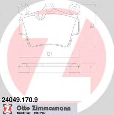 ZIMMERMANN 240491709 -  Комплект тормозных колодок, дисковый тормоз
