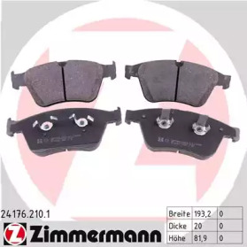 ZIMMERMANN 241762101 -  Комплект тормозных колодок, дисковый тормоз