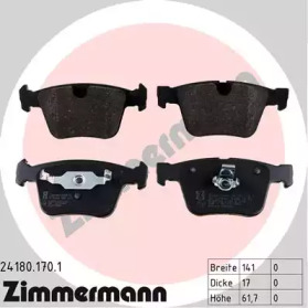 ZIMMERMANN 241801701 -  Комплект тормозных колодок, дисковый тормоз