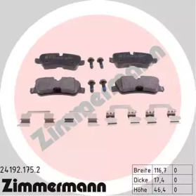 ZIMMERMANN 241921752 -  Комплект тормозных колодок, дисковый тормоз