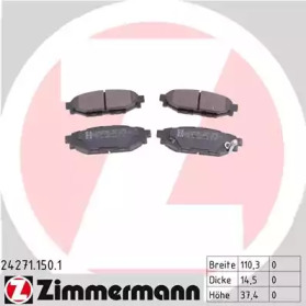 ZIMMERMANN 242711501 -  Комплект тормозных колодок, дисковый тормоз