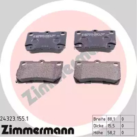 ZIMMERMANN 243231551 -  Комплект тормозных колодок, дисковый тормоз