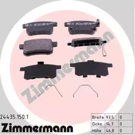 ZIMMERMANN 244351501 -  Комплект тормозных колодок, дисковый тормоз
