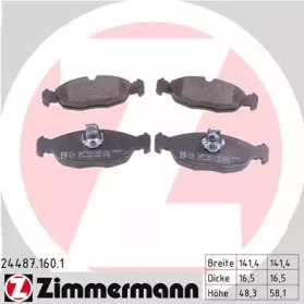 ZIMMERMANN 244871601 -  Комплект тормозных колодок, дисковый тормоз