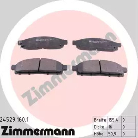 ZIMMERMANN 245291601 -  КОМПЛЕКТ ТОРМОЗНЫХ КОЛОДОК, ДИСКОВЫЙ ТОРМОЗ