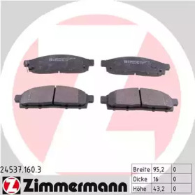 ZIMMERMANN 245371603 -  Комплект тормозных колодок, дисковый тормоз