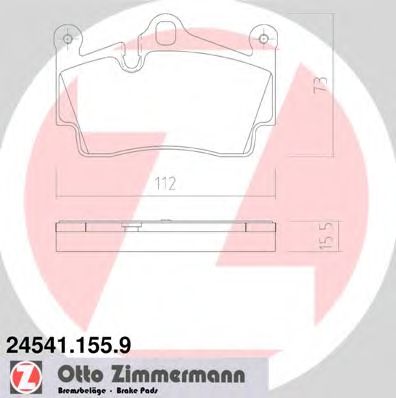 ZIMMERMANN 245411559 -  Комплект тормозных колодок, дисковый тормоз