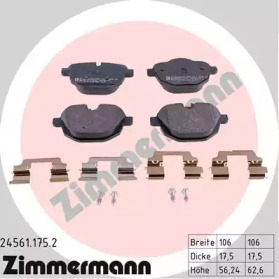 ZIMMERMANN 245611752 -  Комплект тормозных колодок, дисковый тормоз