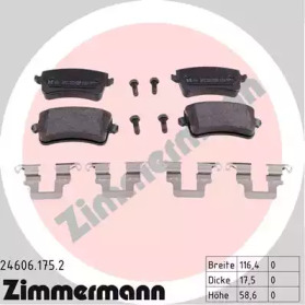 ZIMMERMANN 246061752 -  Комплект тормозных колодок, дисковый тормоз